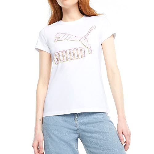 PUMA Women's Classic Logo T-Shirt - Soft Cotton Casual Tee for Everyday Wear, Gym, and Street Style Fashion