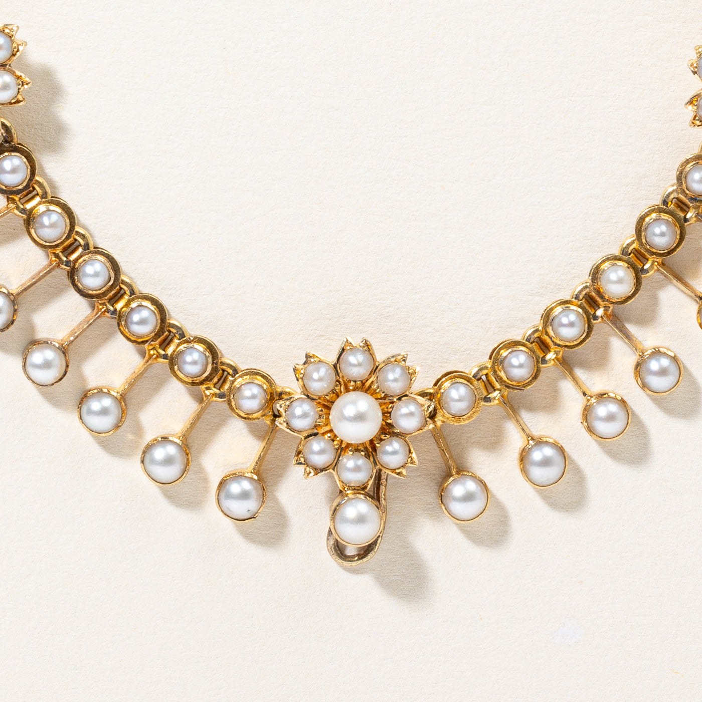 Vintage Pearl Necklace - 16 Inch Classic White Cultured Pearl Strand with Sterling Silver Clasp | Elegant Jewelry for Weddings, Parties & Special Occasions