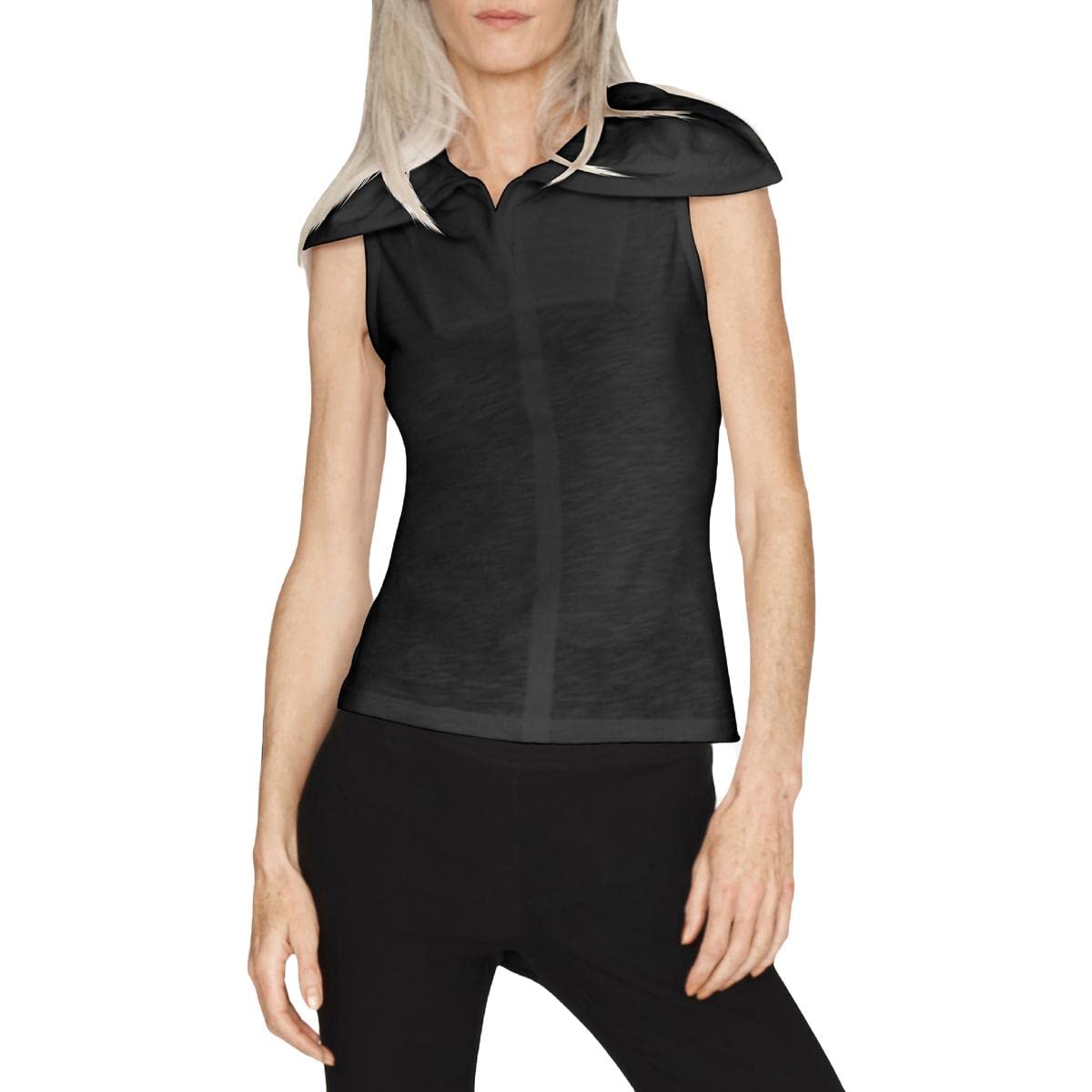 New York Women's Sleeveless Zip Neck Eco-Friendly B Safe Top - Perfect for Yoga, Gym Workouts & Summer Outdoor Activities