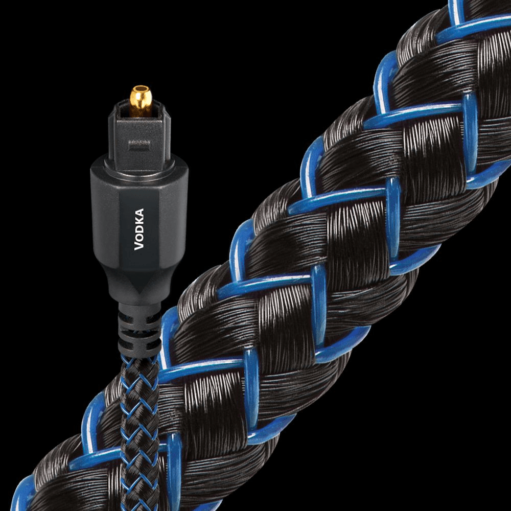 AudioQuest Vodka Toslink Optical Digital Audio Cable - High-Performance Fiber Optic Cable for Home Theater, Soundbars & Gaming Systems