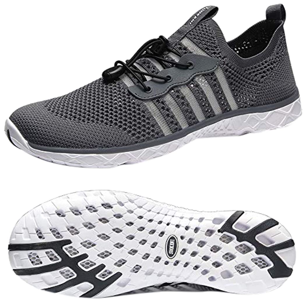 SUOKENI Men's Quick-Dry Slip-On Water Shoes - Lightweight Aqua Socks for Beach, Swimming, Surfing & Water Sports | Perfect for Pool, Boating & Outdoor Activities