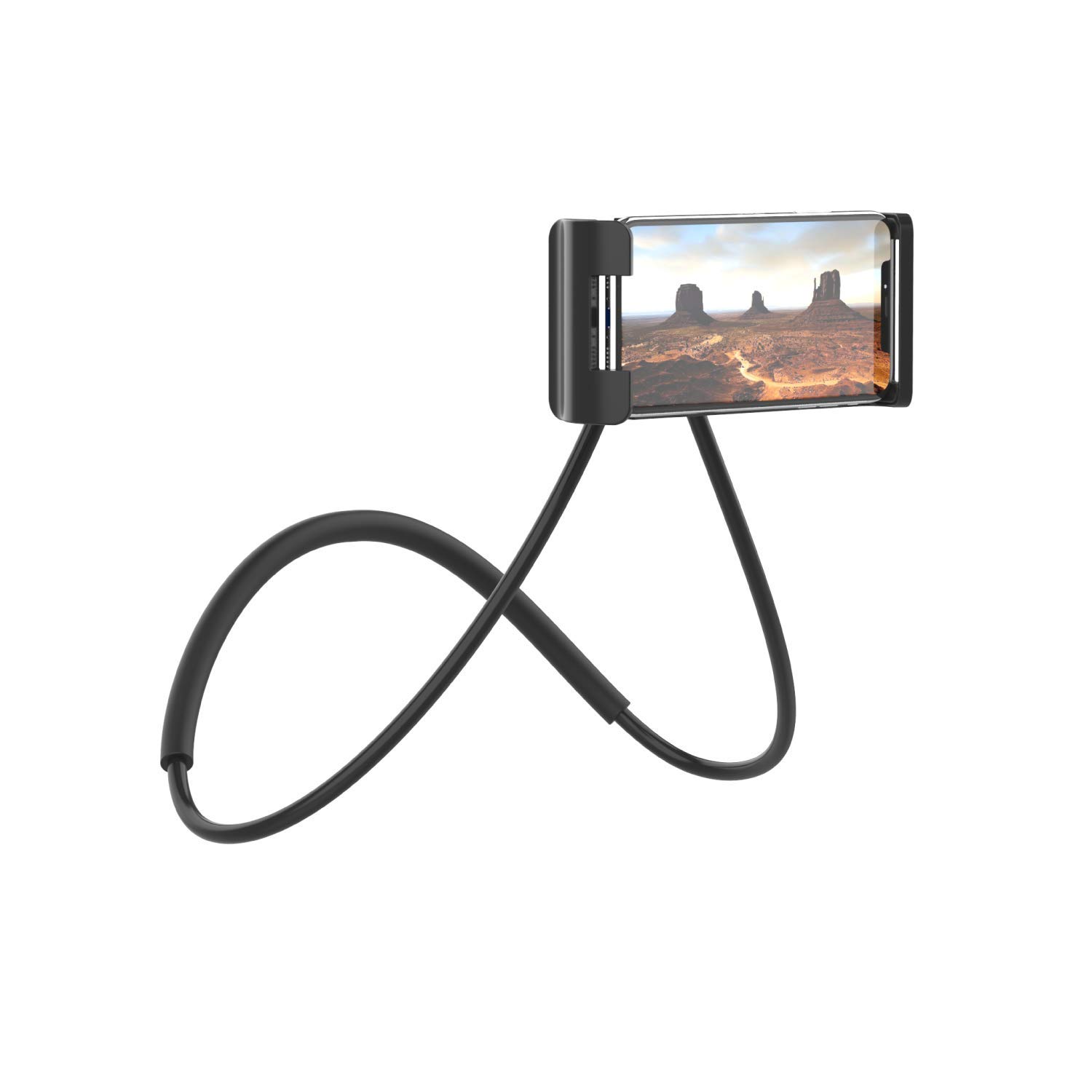 Hands-Free Around The Neck Phone Holder - Adjustable & Comfortable for iPhone & Android - Perfect for Cooking, Working Out, Travel & Outdoor Activities