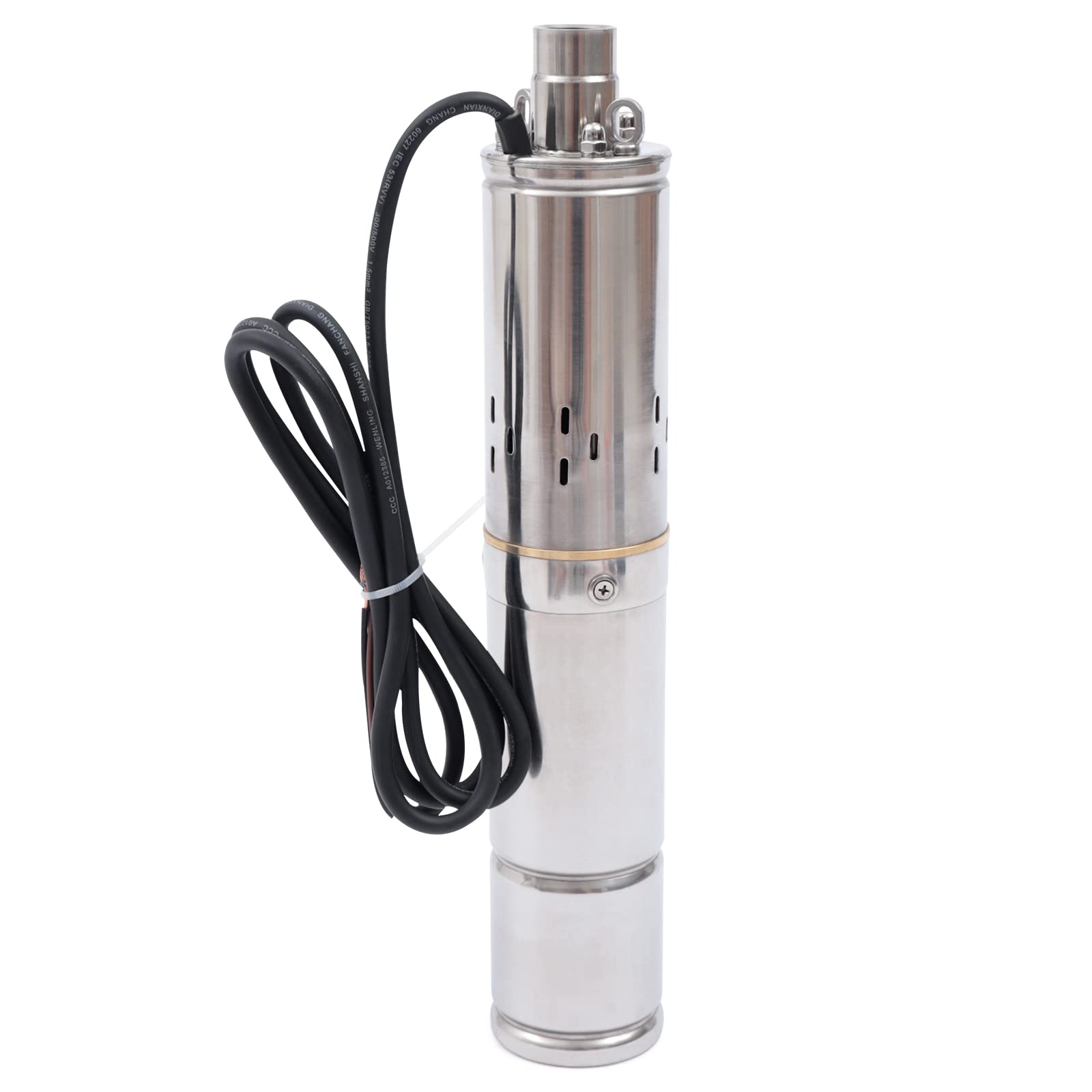 LOYALHEARTDY 24V 140W Solar Powered Submersible Water Pump - Automatic Stainless Steel Well & Pond Pump with Controller & Smart Sensors - Perfect for Garden Irrigation, Fountain, Pool, Home Water Features & Outdoor Water Systems