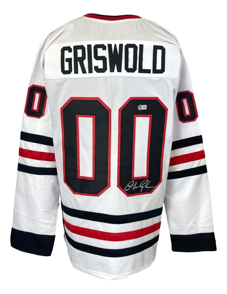 Chevy Chase Signed National Lampoon's Christmas Vacation White Griswold Jersey - Authentic Collectible Memorabilia for Movie Fans & Holiday Decor