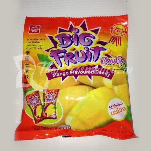 Mitmai Big Fruit Soft Chewy Candy - Mango Flavor 110g (3 Pack) | Delicious Tropical Treat for Parties, Snacks & Gift Baskets