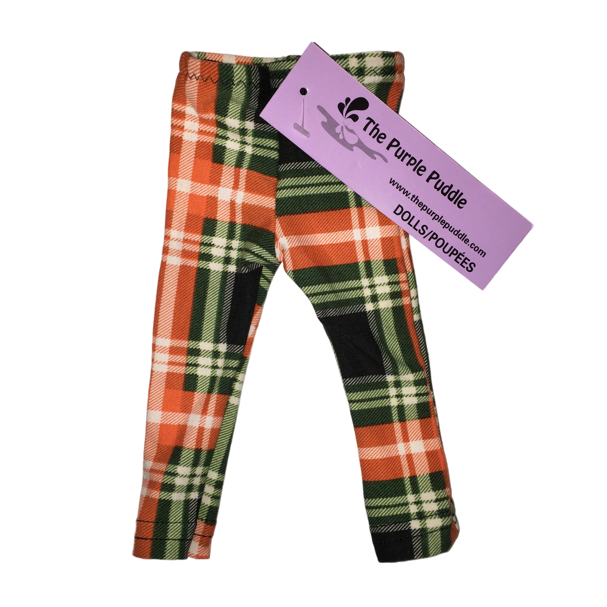 Patrick Plaid Doll Leggings for Women - Soft & Stretchy Tartan Print Leggings - Cute Casual Pants for Everyday Wear, Loungewear & Cosplay