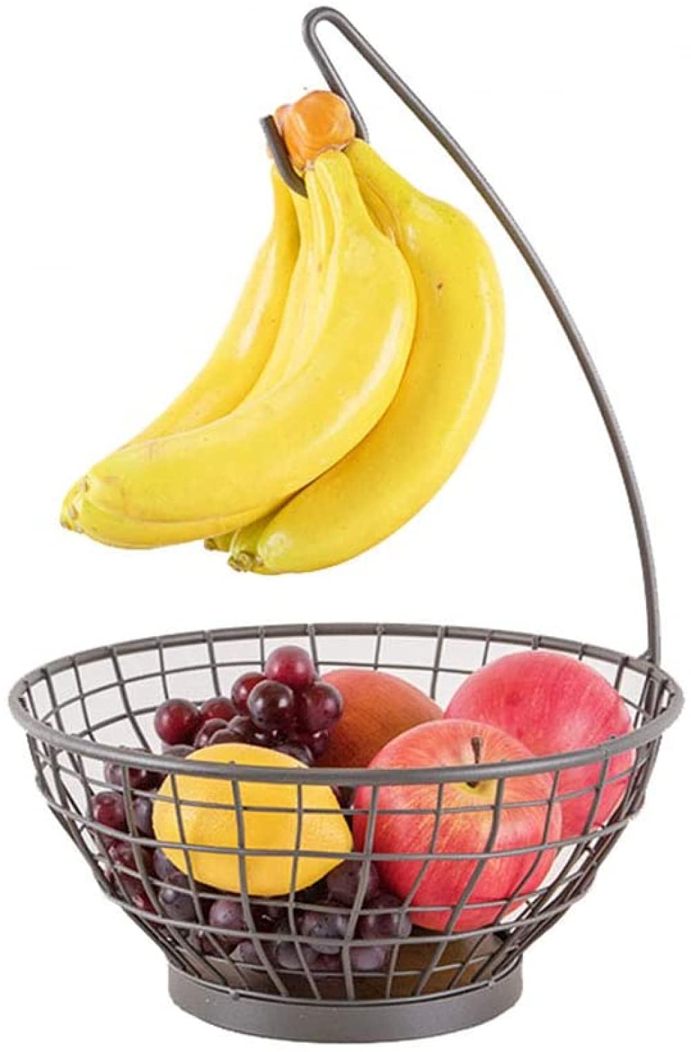 XD Designs Wrought Iron Hanging Fruit Basket - Banana Holder & Kitchen Storage Tray for Fresh Fruits - Perfect for Kitchen Counter, Dining Table, and Pantry Organization