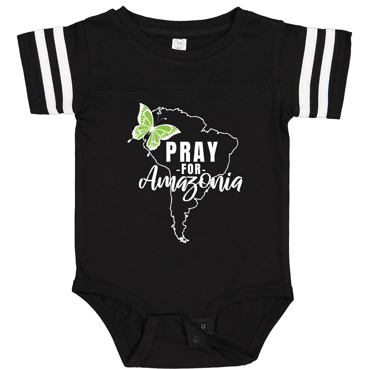 Inktastic Pray for Amazonia South America Silhouette Baby Bodysuit - Cute Eco-Friendly Outfit for Infants, Perfect for Casual Wear & Environmental Awareness