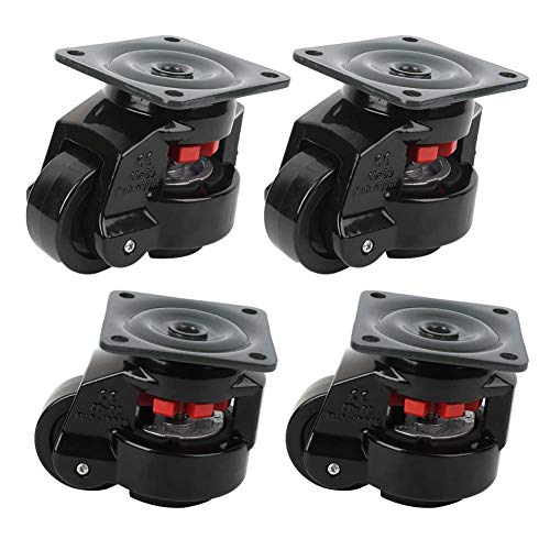 Heavy Duty Industrial Roller Wheels - Adjustable Leveling Casters for Moving Large Equipment, Machinery, Workbenches & Welding Tables | Perfect for Workshops, Factories & Warehouses