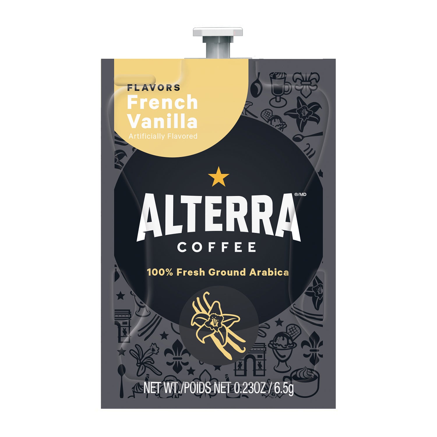 Alterra French Vanilla Coffee Freshpacks - 20 Count or 100 Case | Premium Single-Serve Coffee Pods for Keurig Brewers | Perfect for Office, Home & Gifts