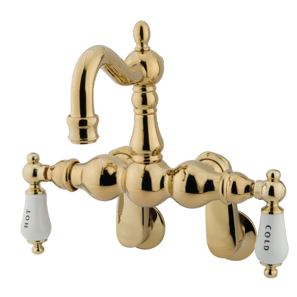Kingston Brass CC1085T5 Vintage Adjustable Wall Mount Tub Faucet - Classic Bathroom Fixture for Clawfoot & Freestanding Tubs, Perfect for Vintage & Farmhouse Style Bathrooms