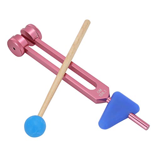 136.1Hz Rose Pink OM Tuning Fork Kit - Non-Magnetic Medical Therapy Tool for Energy Healing, Sound Therapy & Nursing Diagnostics | Perfect for Chakra Balancing, Meditation & Holistic Wellness