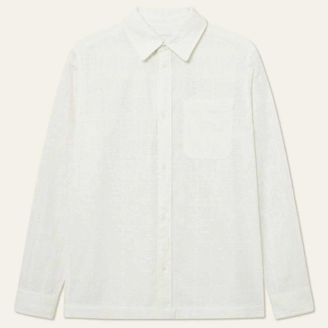 Light Ivory Charlie Shirt for Women - Elegant Casual Button Down Blouse for Office & Everyday Wear | Soft Cotton Comfort Fit Top for Work, Dating & Social Events
