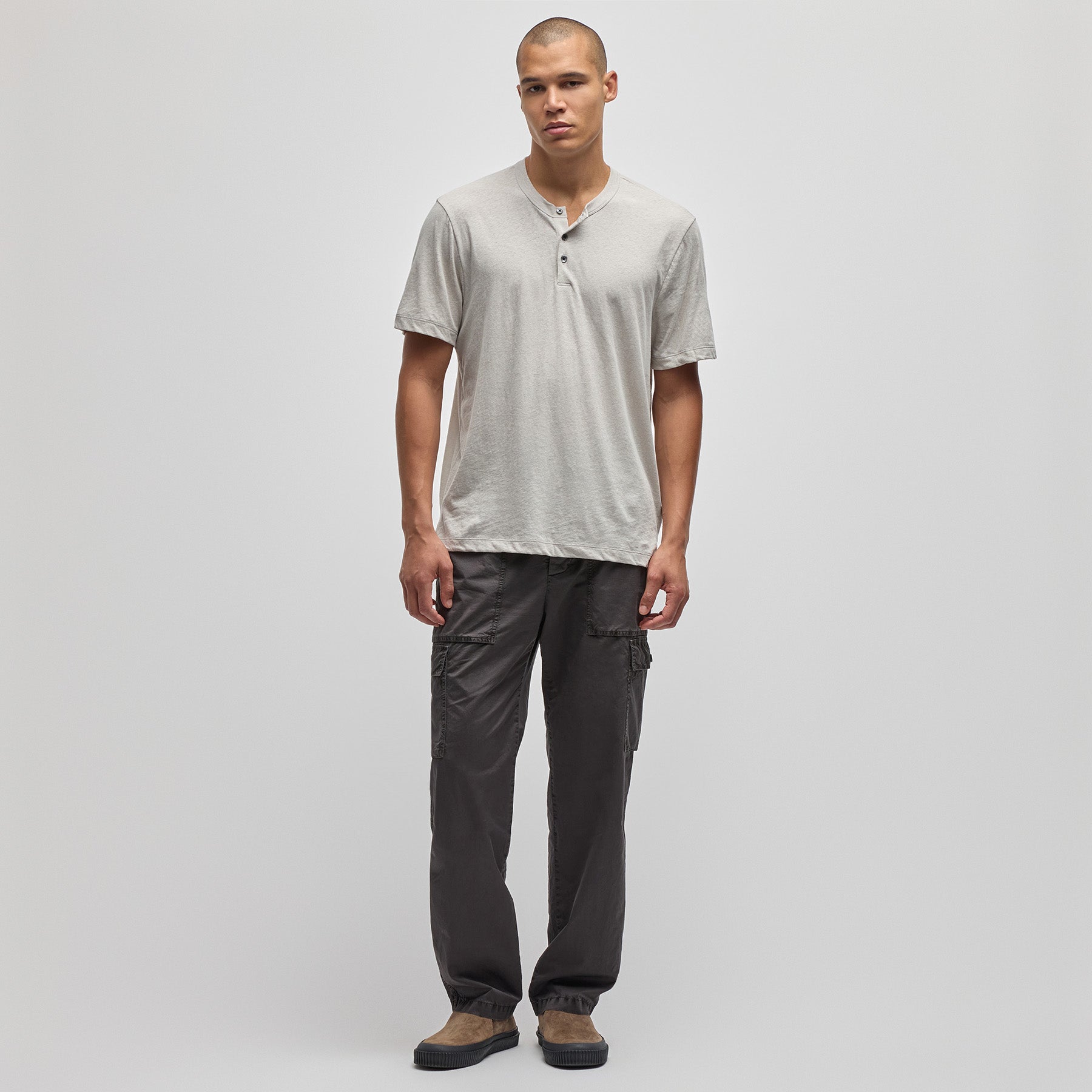Men's Cotton Jersey Short Sleeve Henley T-Shirt - Soft Breathable Casual Top for Everyday Wear - Perfect for Work, Weekend & Outdoor Activities