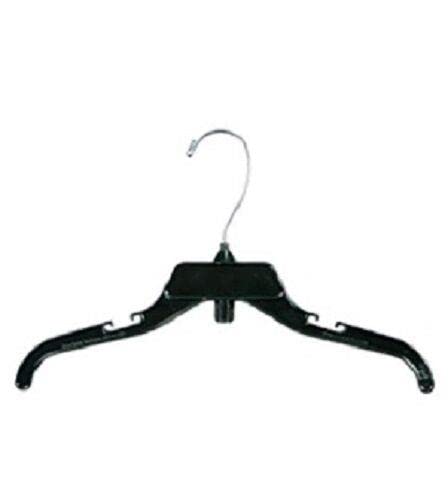 CarteRE 12 Inch Plastic Clothes Hangers - 100 Pack Black Heavy Duty Hangers for Closet Organization, Wardrobe Storage & Garment Display - Perfect for Home, Retail Stores & Laundry Businesses