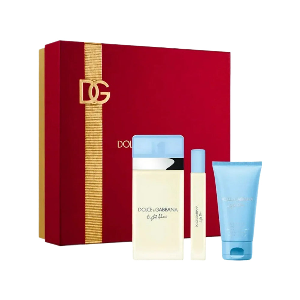 Light Blue 3 Piece Eau De Toilette 100ml for Women - Fresh Citrus Floral Fragrance - Perfect for Daily Wear, Office & Date Night