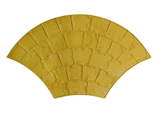 Walttools Roman Fan Concrete Stamp - Classic Cobblestone Pattern Texturing Mat | Durable Polyurethane with Realistic Detail (Rigid) | Perfect for Patio, Walkway & Driveway Decoration