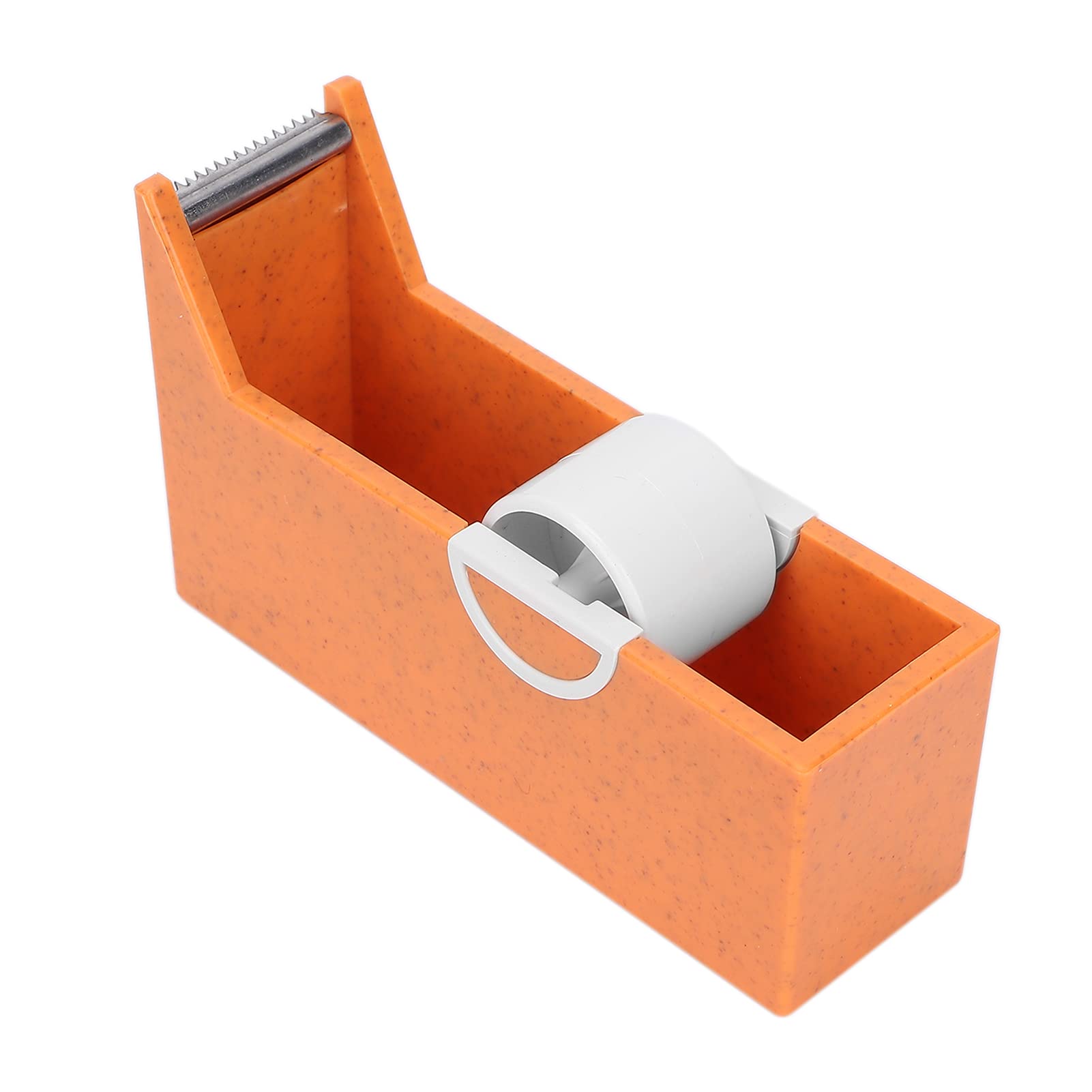 Desktop Tape Dispenser & Adhesive Roll Holder - Portable Eyelash Extension Tape Cutter for Beauty Salon & Office Use | Orange Organizer for Home & Professional Workspaces