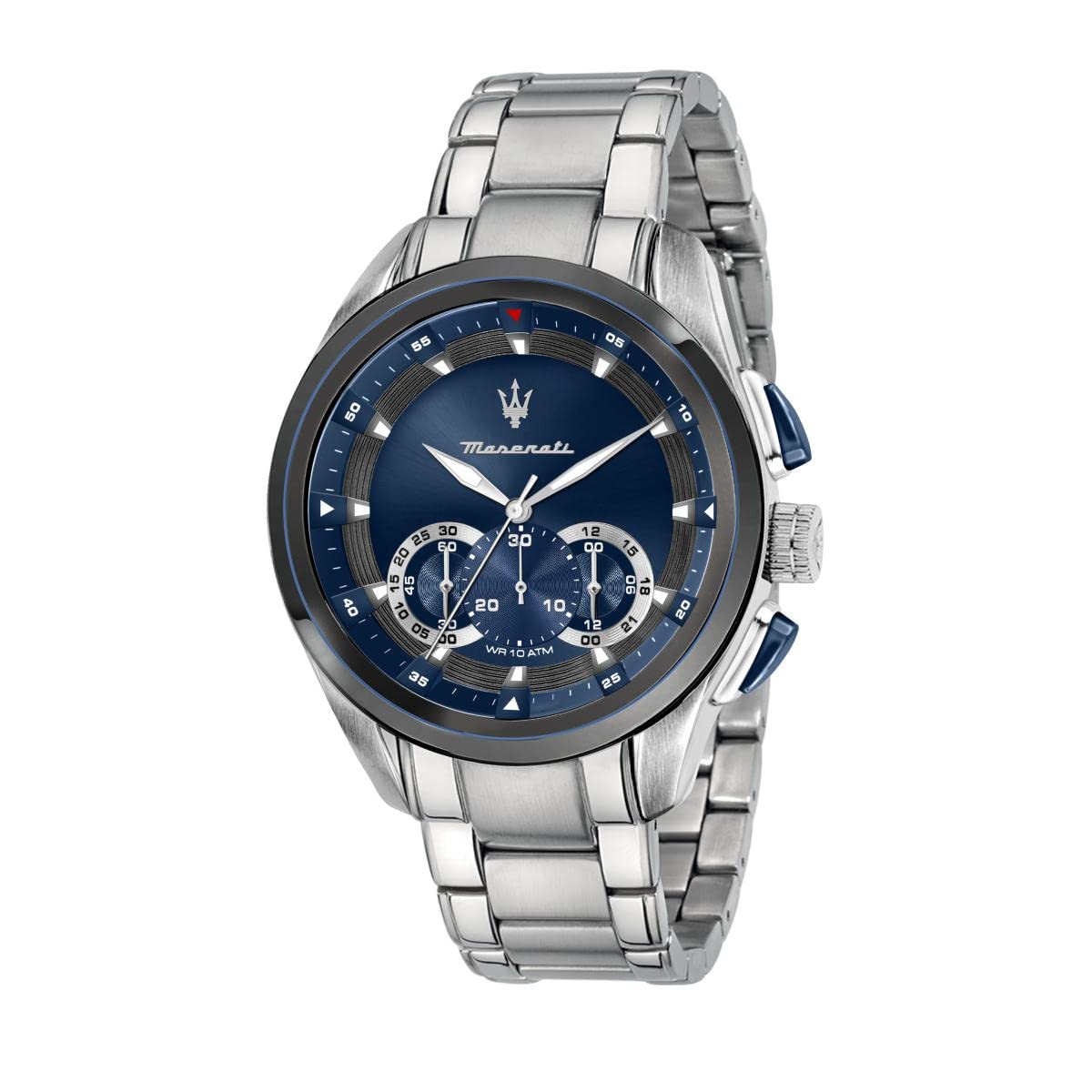 MASERATI TRAGUARDO 45mm Men's Luxury Stainless Steel Watch - Waterproof Chronograph for Business, Casual & Formal Wear