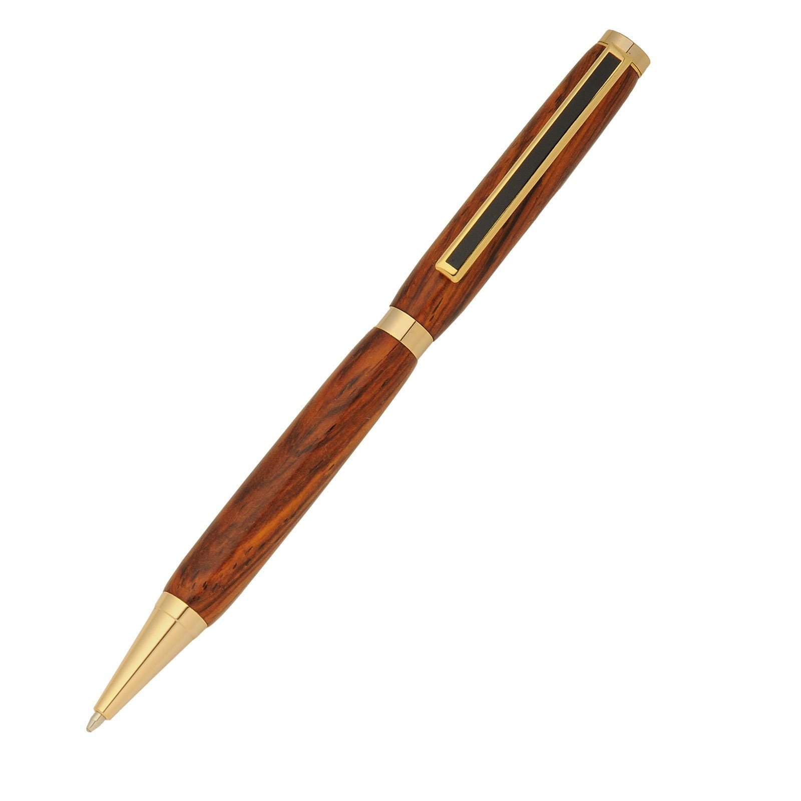 Premium Slimline Twist Ballpoint Pen Kit for Woodturning - 10 Gold Pen Blanks (Penn State Industries PK-PEN) - Perfect for DIY Woodworking Projects & Unique Handmade Gifts