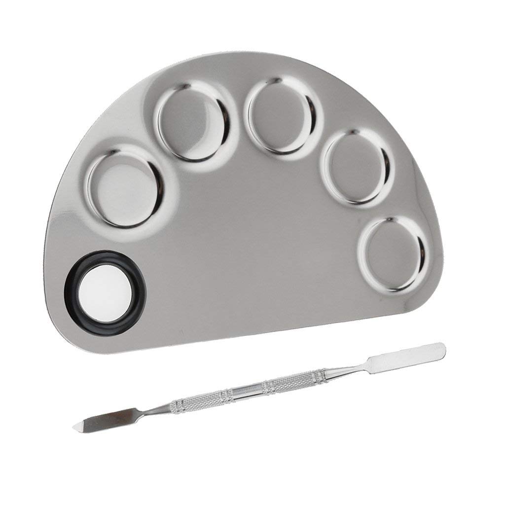 Professional Stainless Steel Cosmetic Makeup Palette Spatula Mixing Tool Kit - Durable Salon-Grade Makeup Artist Accessories for Foundation, Cream, and Paint Blending - Perfect for Makeup Artists, Salons, and DIY Beauty Enthusiasts