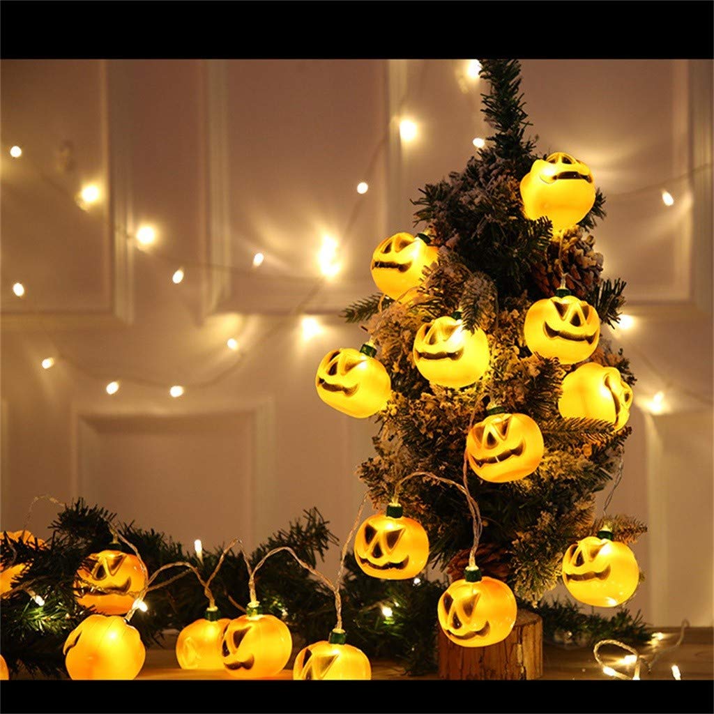 10ft LED Skull String Lights - Halloween & Christmas Decor for Party, Home, Yard
