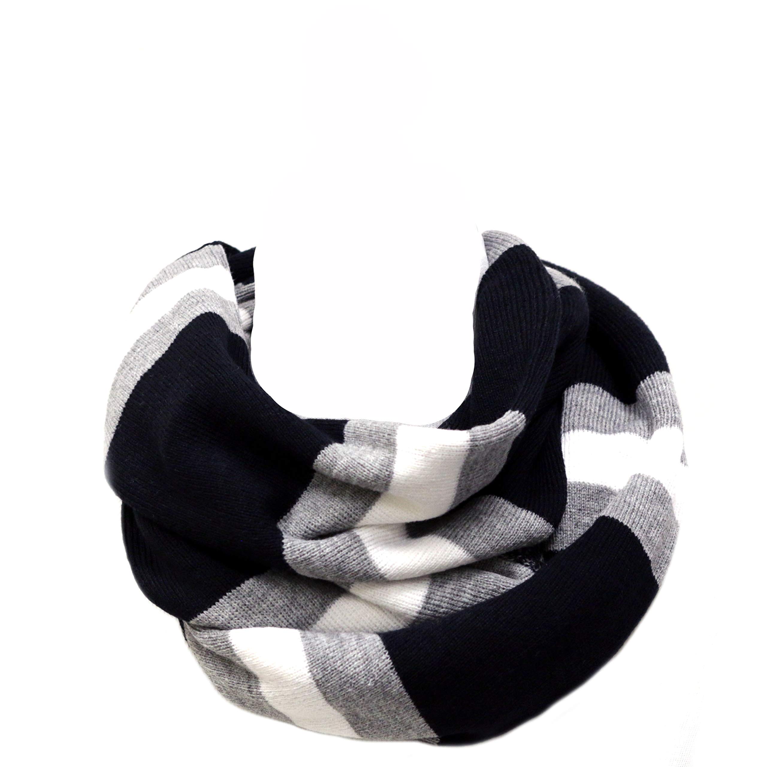 The Hat Depot 1300sf Unisex Knit Sporty Stripe Fashion Winter Long Scarf - Warm & Stylish Accessory for Cold Weather, Outdoor Activities & Winter Fashion