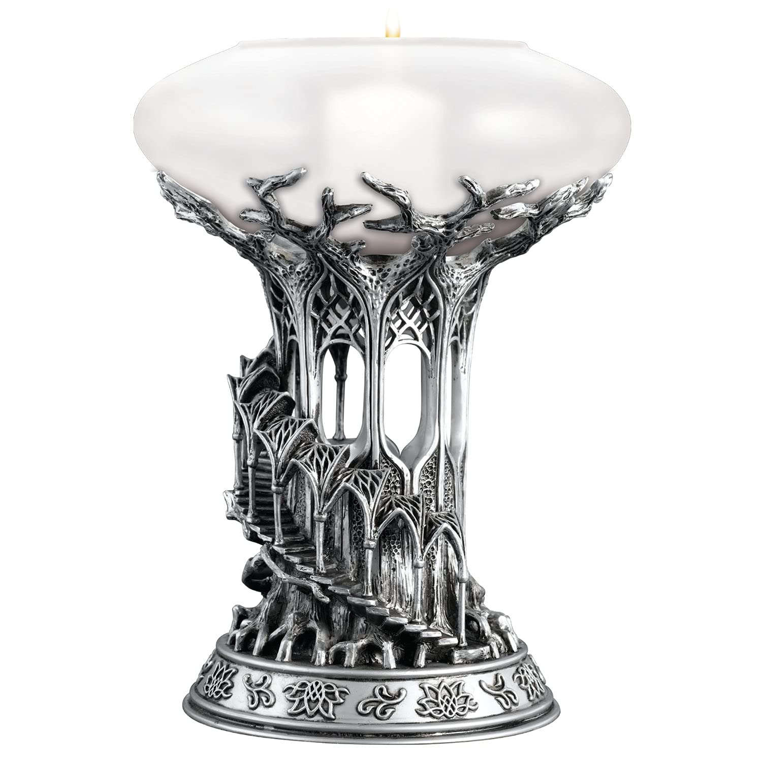 The Noble Collection - The Lord of The Rings Lothlorien Candle Holder - Elegant Elven Home Decor for Fantasy Fans & Gift Idea - Perfect for Weddings, Parties & Cozy Nights