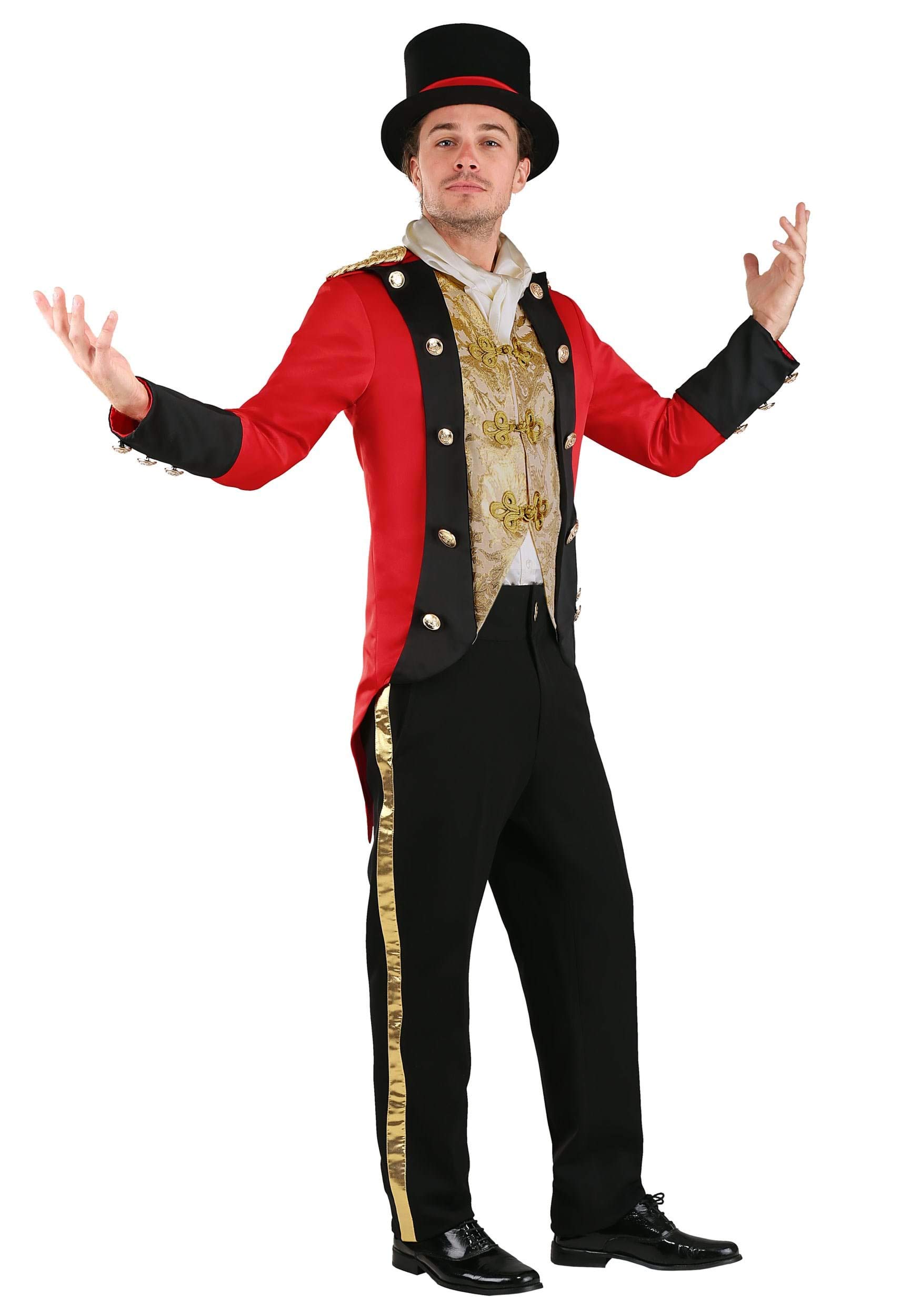 Deluxe Ringmaster Costume for Men - Spotlight Ring Leader Outfit for Circus, Halloween & Themed Parties