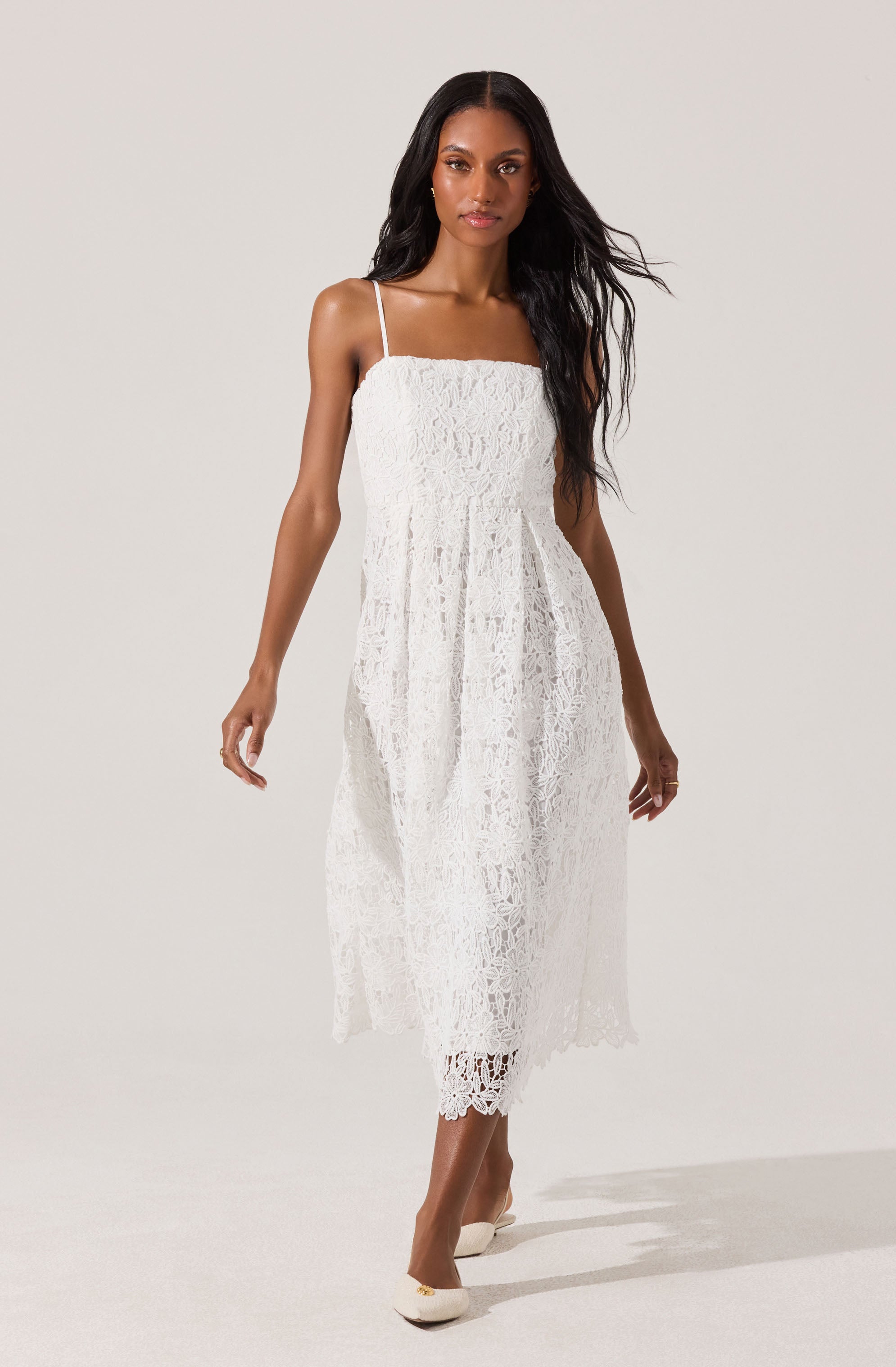 Elegant Lace Fit Flare Dress for Women - ADR102798 | Perfect for Weddings, Parties & Special Occasions