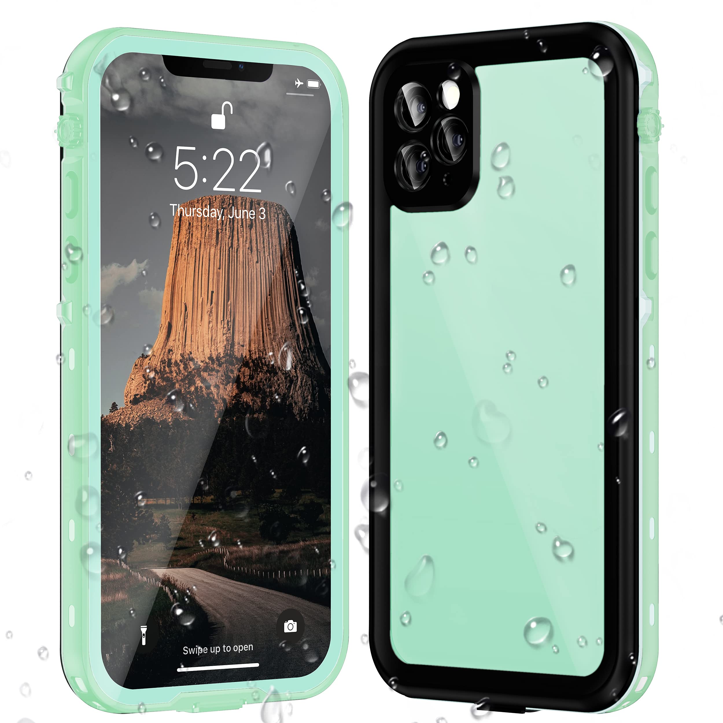 **Janazan iPhone 12 Pro Max Waterproof Case – Heavy Duty Shockproof & Sandproof Rugged Cover with Built-in Screen Protector for 6.7