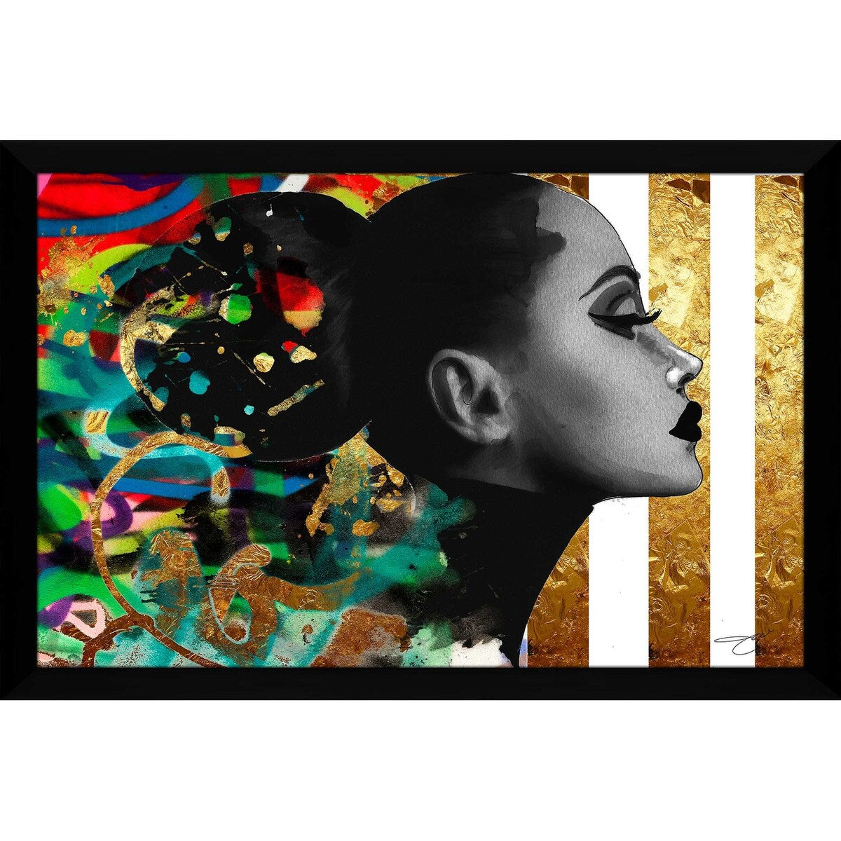 Jodi Print Afrique Model 1 Acrylic Wall Art - Modern African Home Decor for Living Room, Bedroom & Office