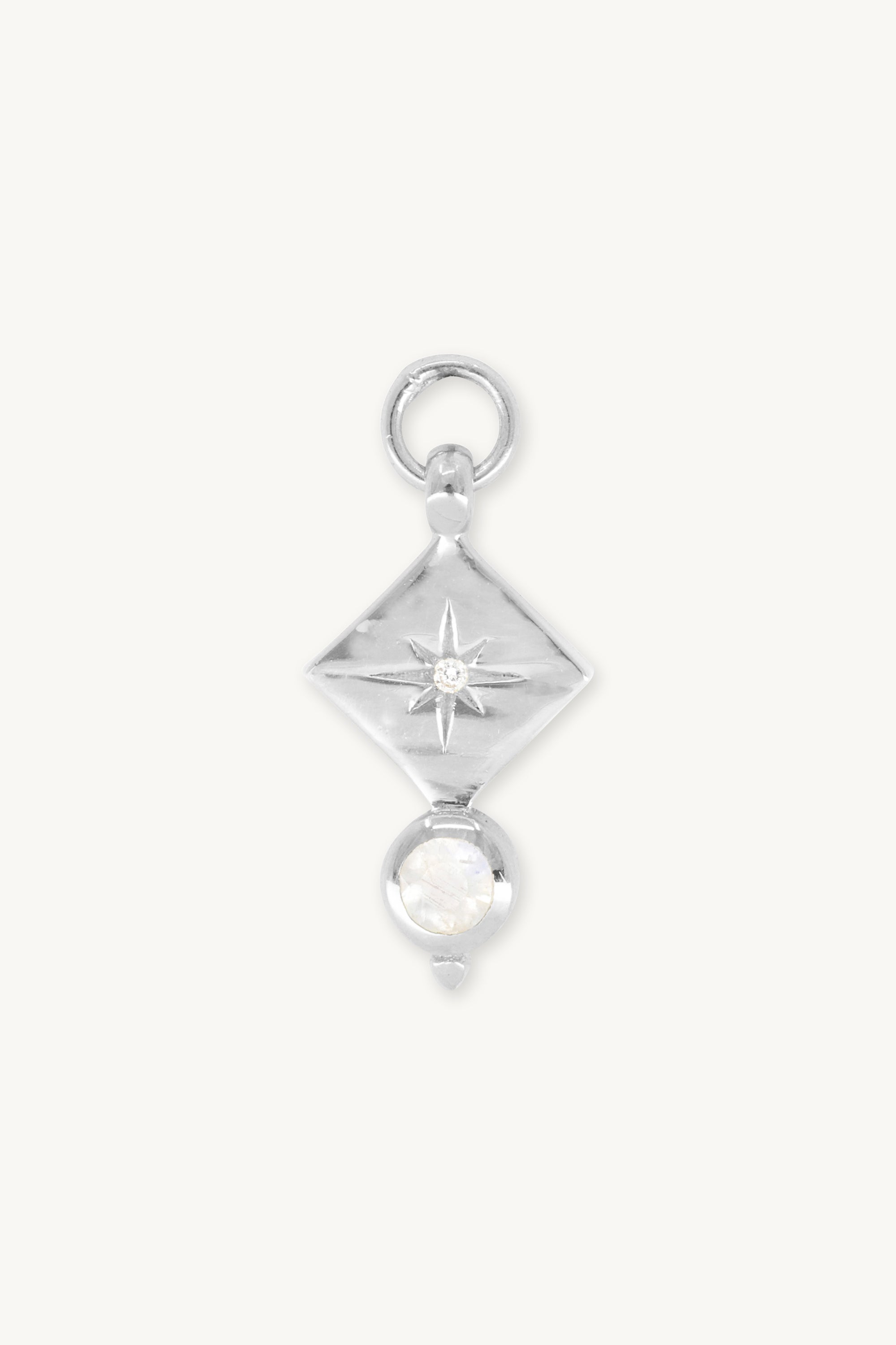 Moonstone Silver Charm Pendant - Elegant Handmade Jewelry for Women, Gift for Her - Perfect for Boho Style, Meditation & Spiritual Healing