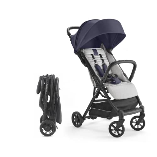 Inglesina Quid Lightweight Foldable Baby Stroller - Compact Travel Stroller for Airplane, Perfect for Newborns & Toddlers, College Navy | Ideal for Travel, Shopping & Daily Walks