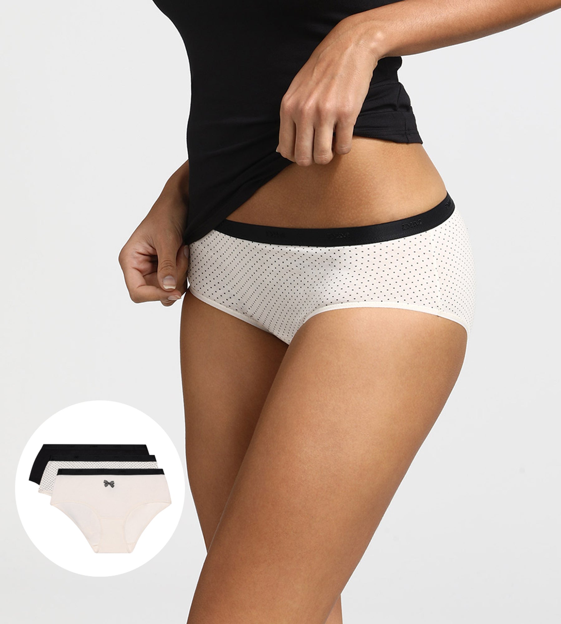 3 Pack Black Cotton Knot Boxer Briefs for Men - Soft & Breathable Underwear for Everyday Comfort & Active Lifestyle