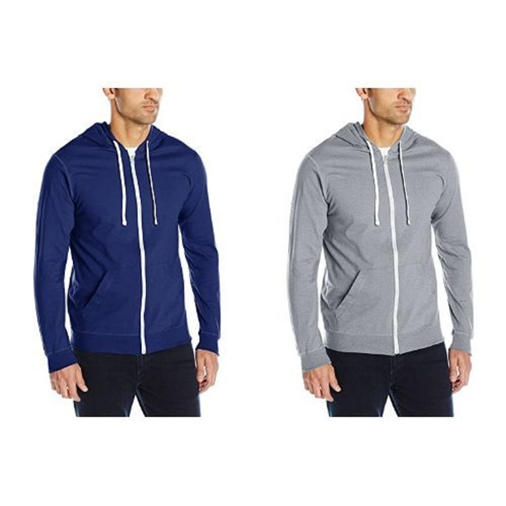 Fruit of the Loom Men's Lightweight Cotton Full-Zip Hooded Sweatshirt - Comfortable Casual Wear for Everyday, Gym & Outdoor Activities