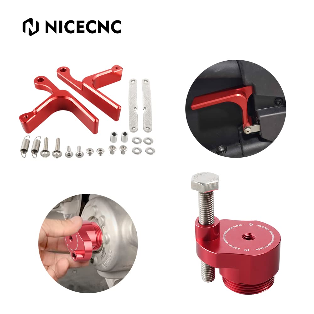 NICECNC Door Handle Set & CVT Belt Removal Tool for Can Am Maverick X3 - Durable Clutch Spreader for Easy Belt Changing & Maintenance | Perfect for Off-Roading & UTV Maintenance