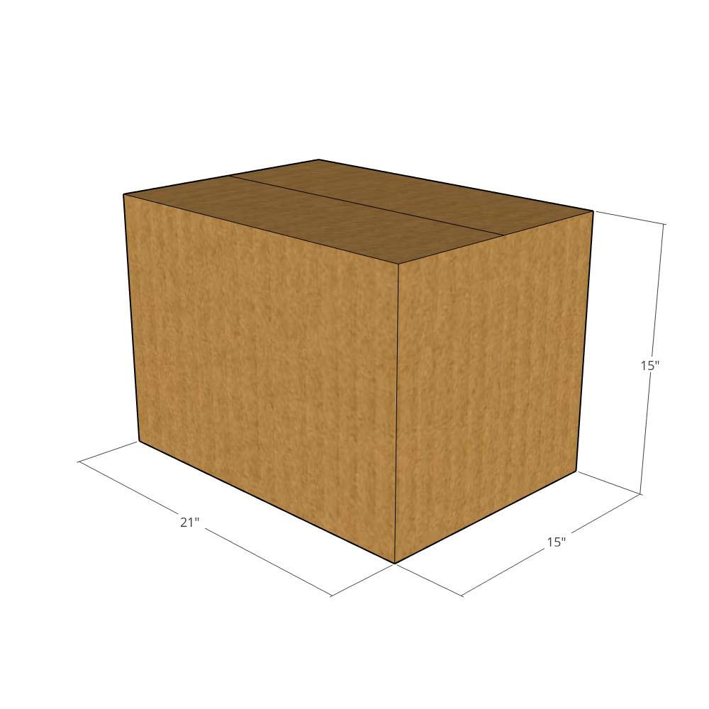 200 Pack 21x15x15 Corrugated Moving Boxes - 32 ECT Heavy Duty Shipping Boxes for Business, Office & Home Use | Perfect for Packing, Storage & Moving Supplies