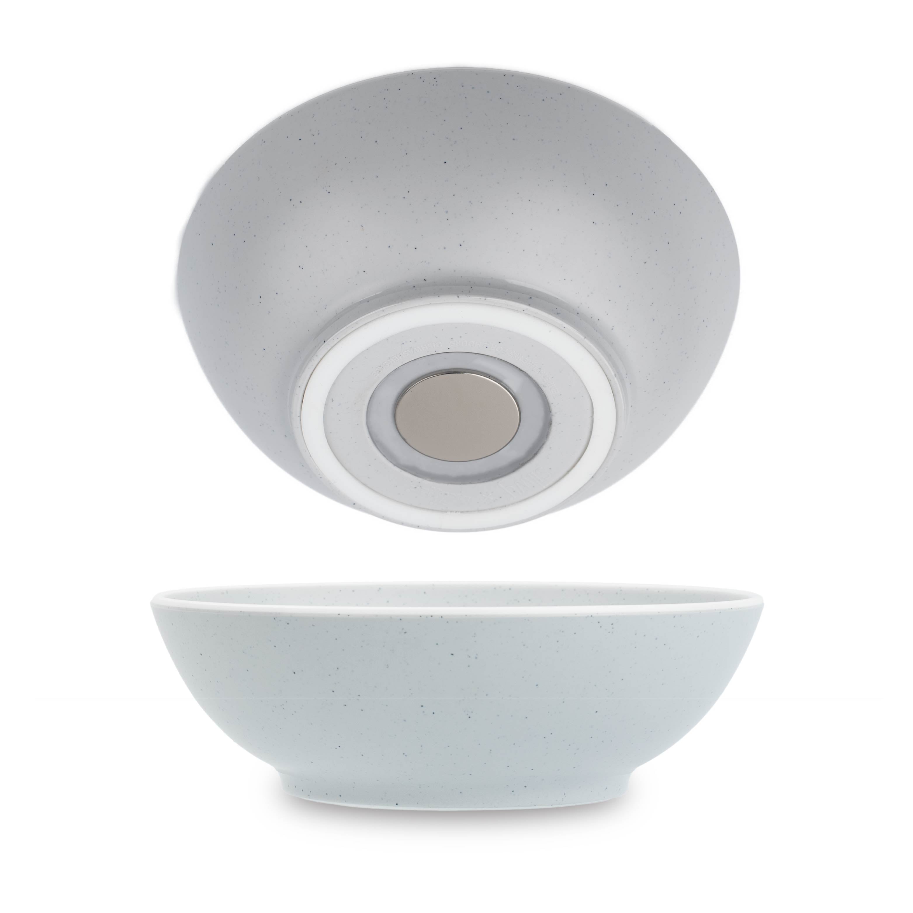 DOLOMIT WHITE Plastic Magnetic Bowls - 16 cm Set for Kitchen Storage, Office Organization & Craft Supplies