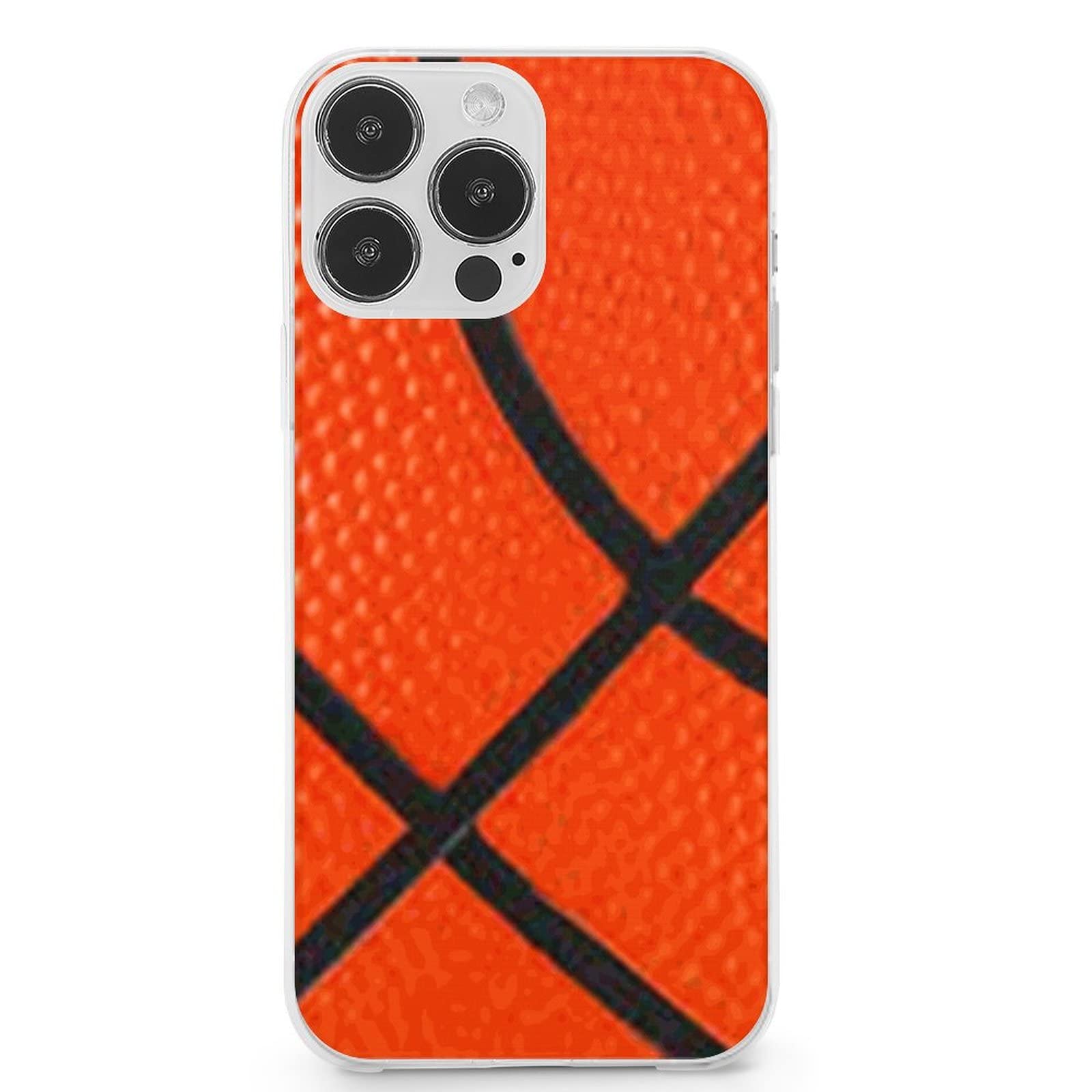 Basketball Texture Shockproof TPU Phone Case for iPhone 13 Series - Compatible with iPhone 13 Pro Max/13 Pro/13 Mini - Anti-Collision Protective Cover for Sports & Outdoor Activities
