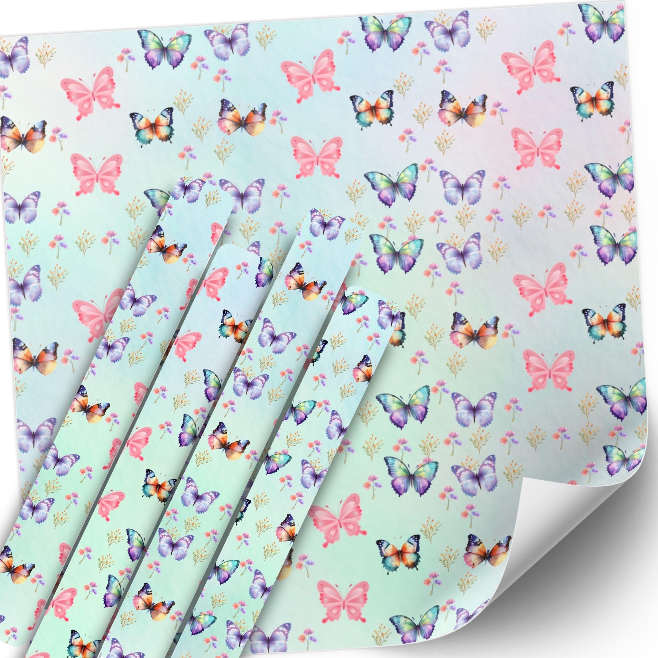 Yellow Nuts Birthday Gift Wrapping Paper Set - Cartoon Theme for Kids & Girls - Includes Thank You Stickers & Butterfly Design - Perfect for Birthday Parties, Baby Showers & Holiday Gifts