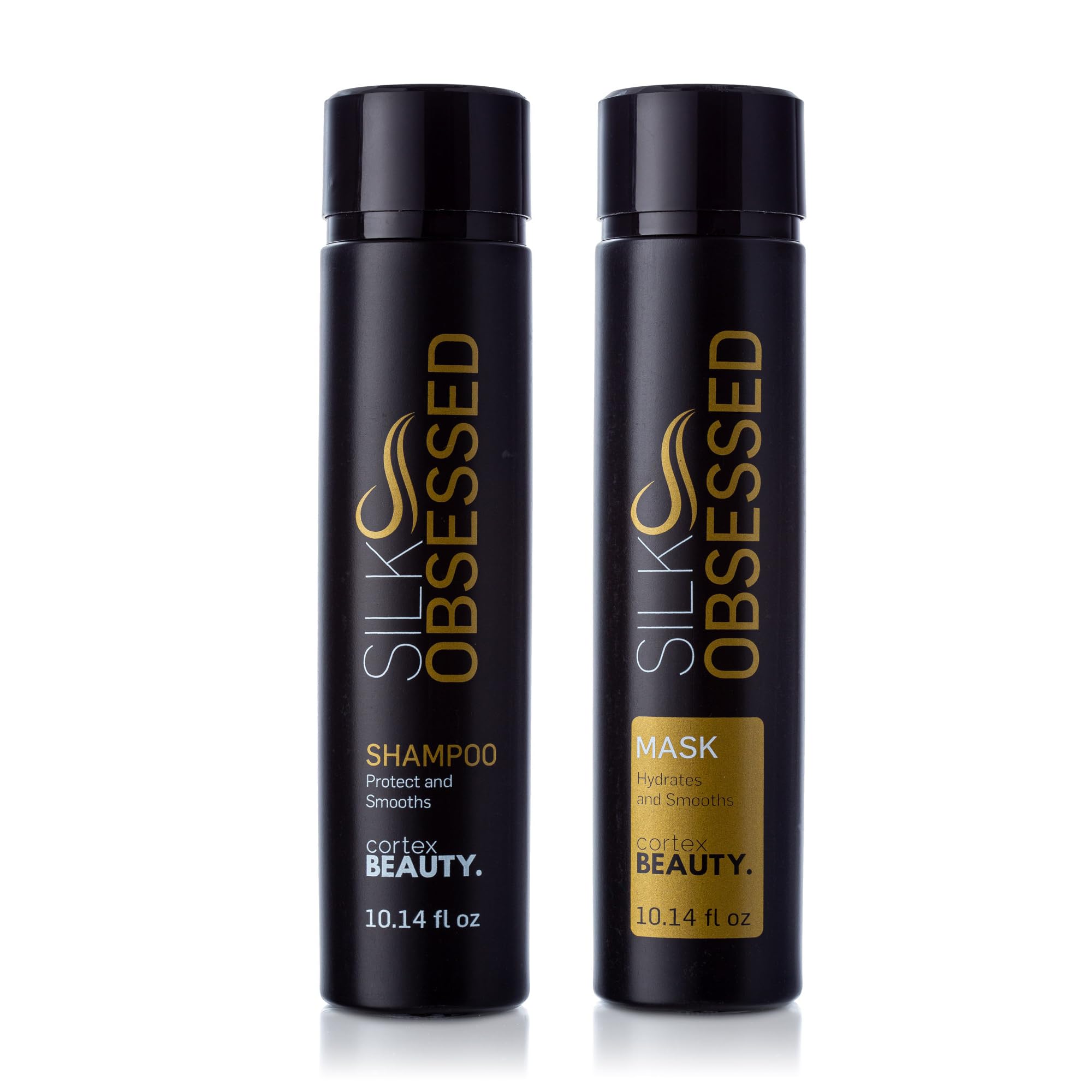 Silk Obsessed Ultra Hydrating Shampoo & Deep Conditioning Mask Set (10.14oz) - Sulfate Free Hair Care for Dry, Damaged Hair - Salon Quality Treatment at Home
