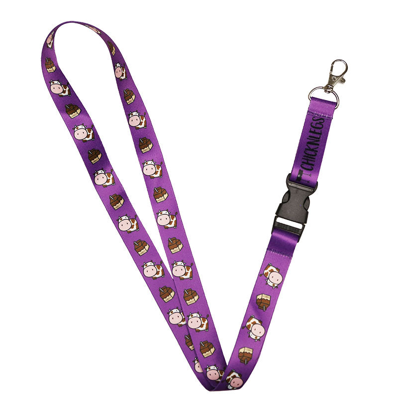 Premium Custom Lanyard with Choccy Cows Design - Durable ID Badge Holder for Work, School & Events - Bulk Wholesale Options Available