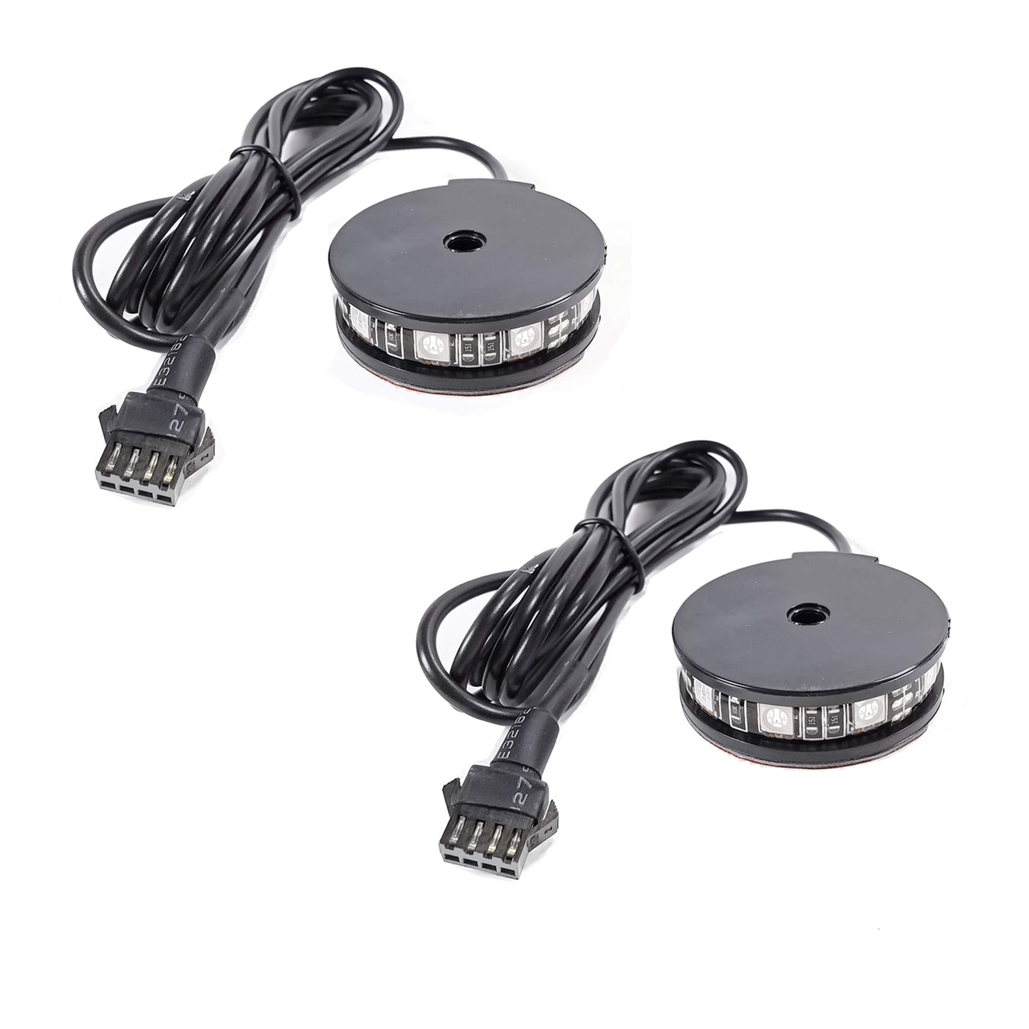 RGB Motorcycle Wheel Light Kit - 2pc LED Underglow for Bike, ATV, SUV