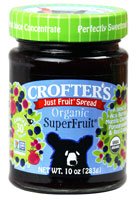 Crofters Organic Just Fruit Spread Superfruit - 10 oz Jar | All-Natural, No Sugar Added Fruit Preserves | Perfect for Toast, Yogurt & Baking