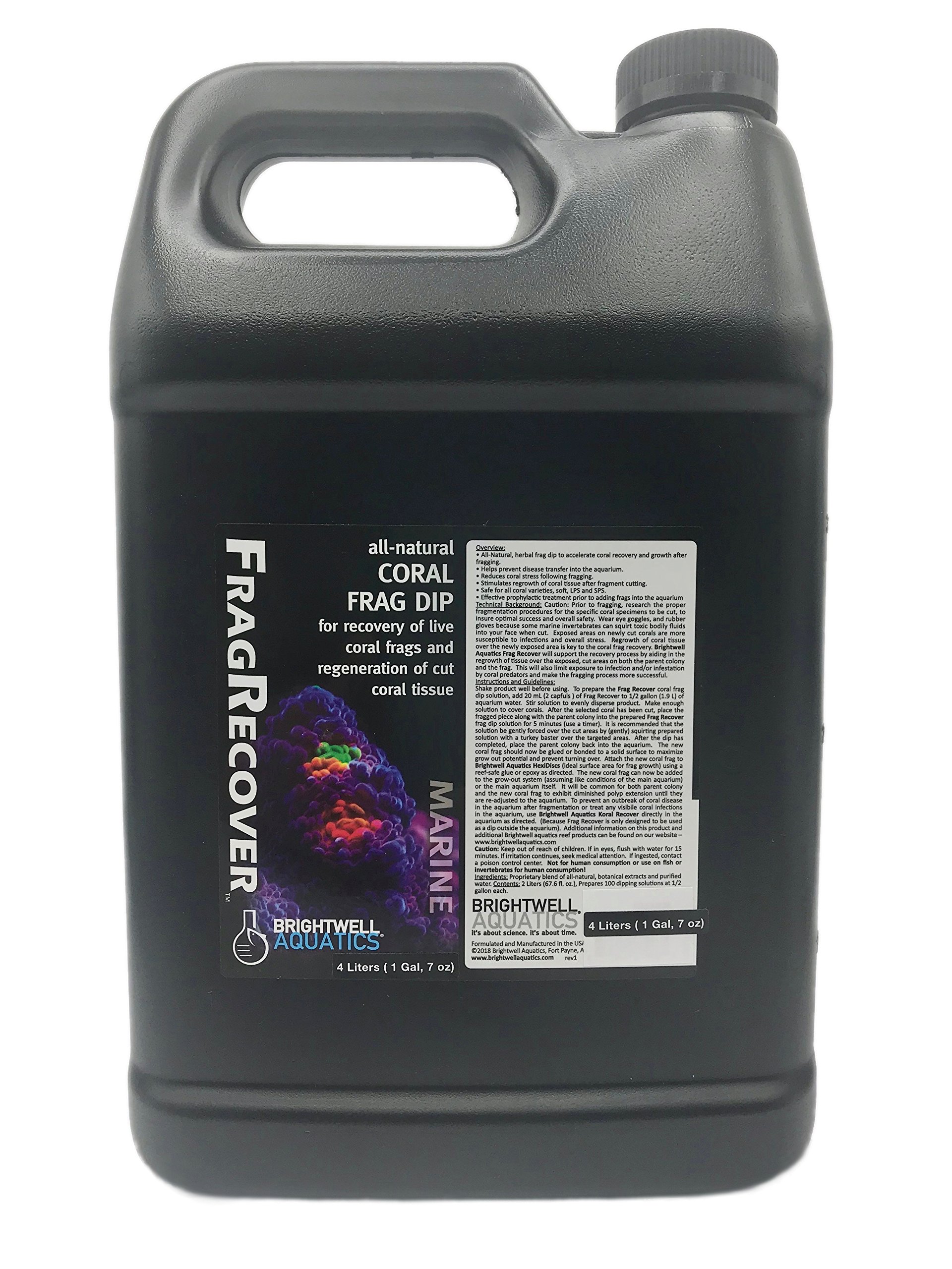 Brightwell Aquatics Frag Recover - Natural Herbal Coral Dip for Infection Prevention & Tissue Recovery in Fragging | Ideal for Saltwater Aquariums & Coral Propagation
