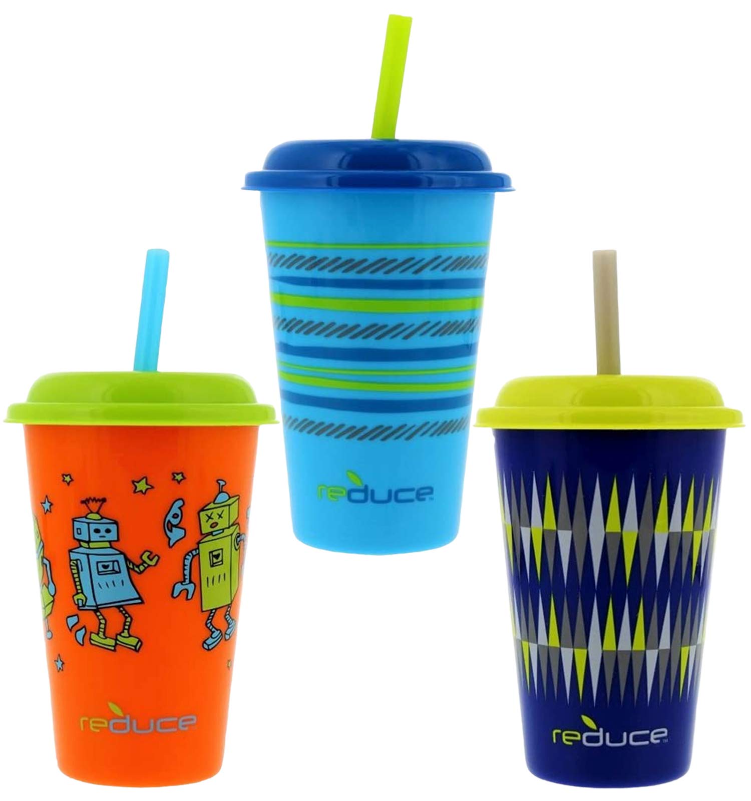 3 Pack 12oz Kids Tumbler Set with Straws & Lids - BPA Free, Dishwasher Safe Toddler Cups - Mix & Match Fun Designs - Perfect for Smoothies, Juice & On-the-Go Drinks