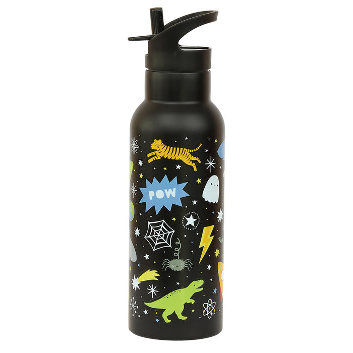 A Little Lovely Company XL Stainless Steel Water Bottle with Galaxy Design - 32oz Insulated Thermos for Hot & Cold Beverages - Perfect for Gym, Hiking, Office and Travel