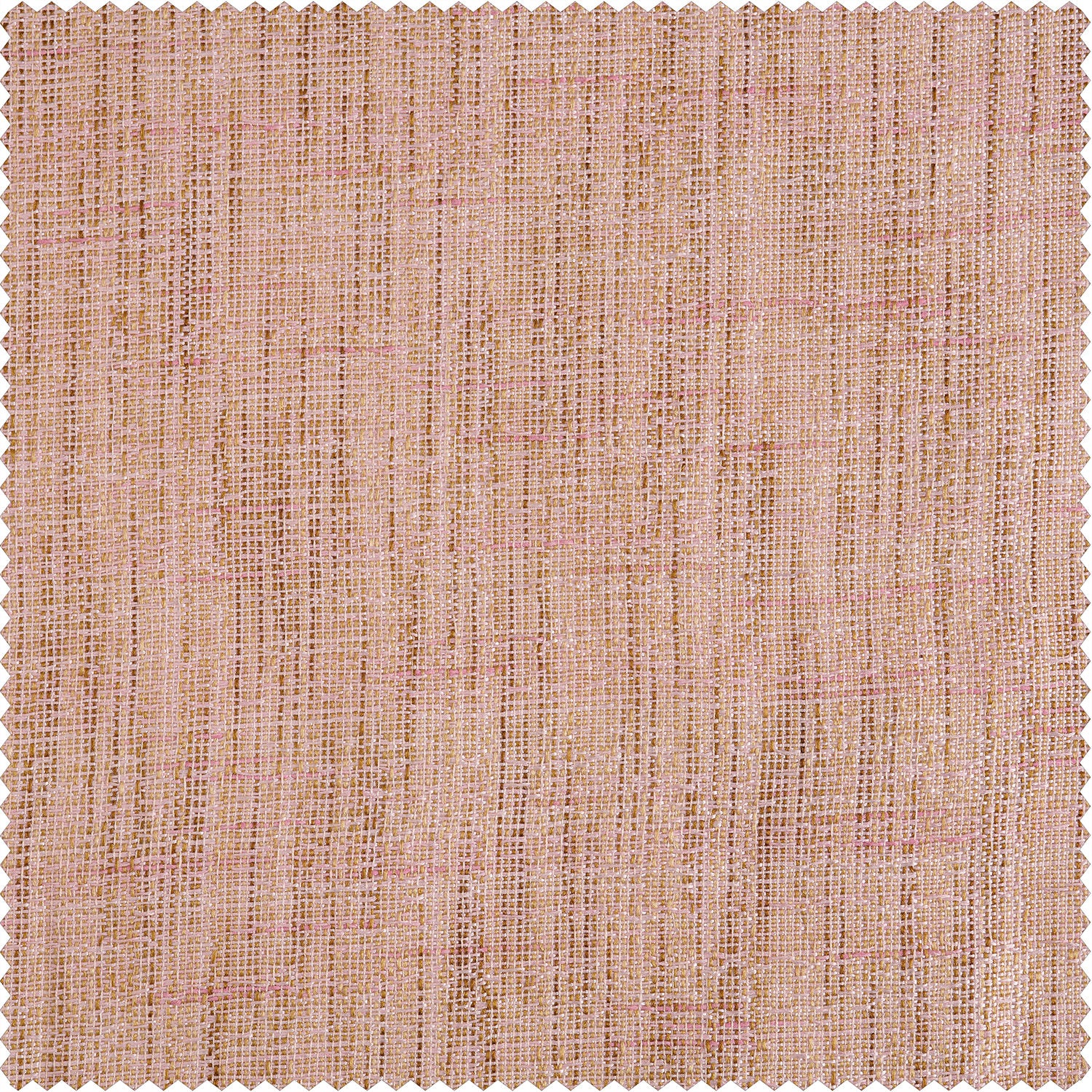Pink Raw Linen Weave Fabric Swatch - Natural Textile Sample for DIY Sewing, Upholstery & Home Decor Projects