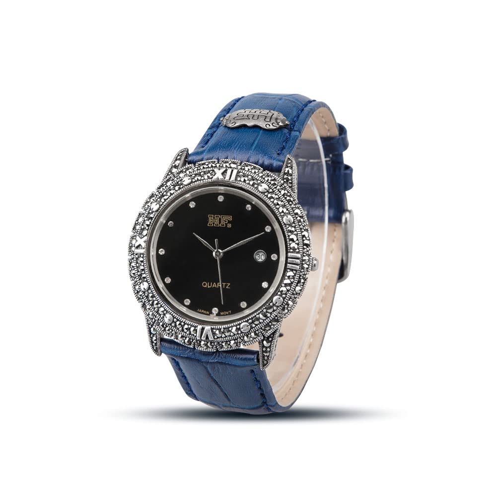 JadeAngel Women's Leather Strap Fashion Watch - Quartz Analog with Date Display, 925 Sterling Silver - Perfect for Office, Casual Wear & Special Occasions